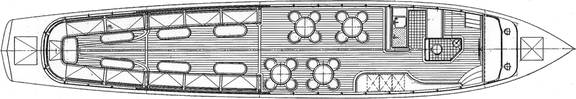 Grundriss des Salonbootes Adeline