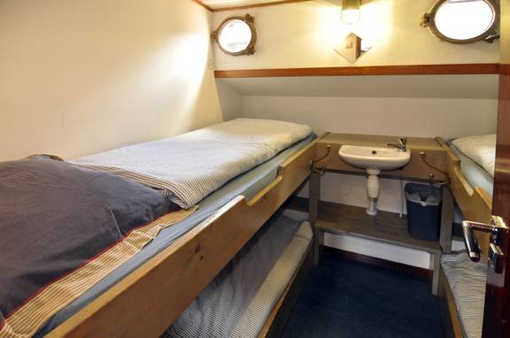 Etagenbett in einer Kabine der Chateauroux