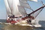Bug der Frisius van Adel beim Segeln
