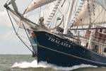 Bug der Thalassa während des Segelns