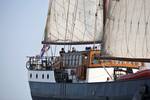 Achterdeck und Deckshaus der 't Wapen fan Fryslân während des Segelns