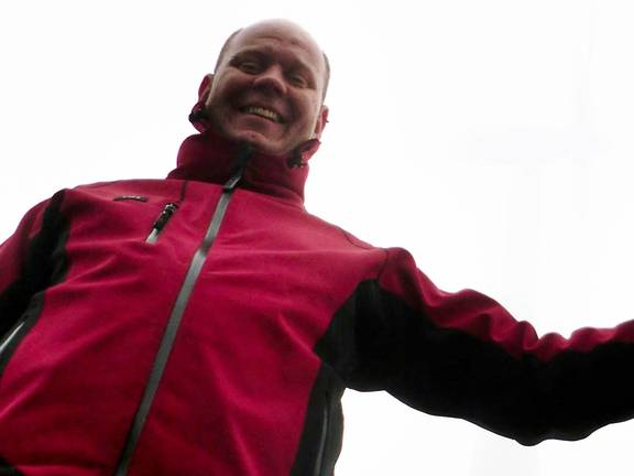 Skipper Richard Koreneef an Bord der Sybaris
